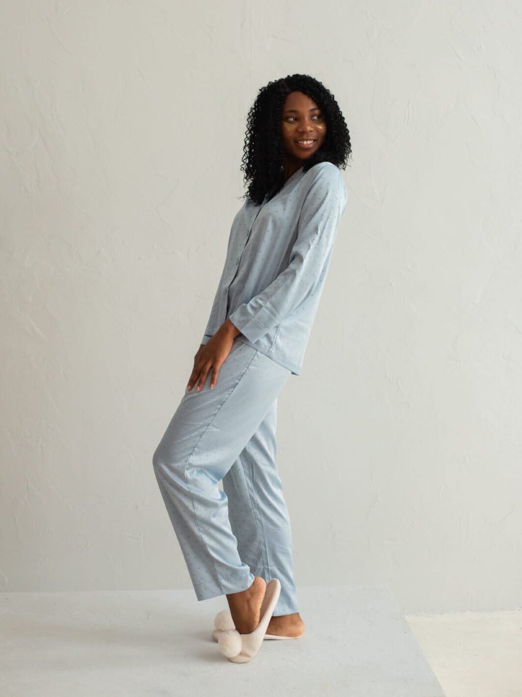 Blue buttoned pyjama